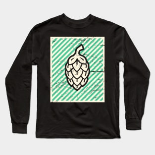 Vintage Craft Beer Hops Poster Long Sleeve T-Shirt